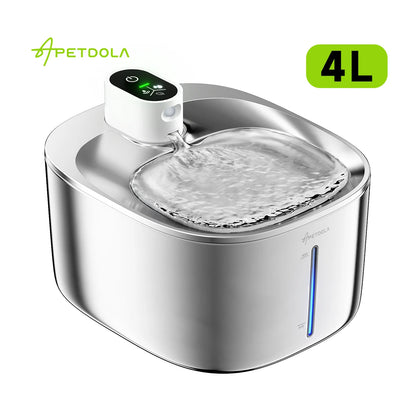 APETDOLA La Fontaine à Eau pour Chat avec Capteur Automatique, Ultra Silencieux.